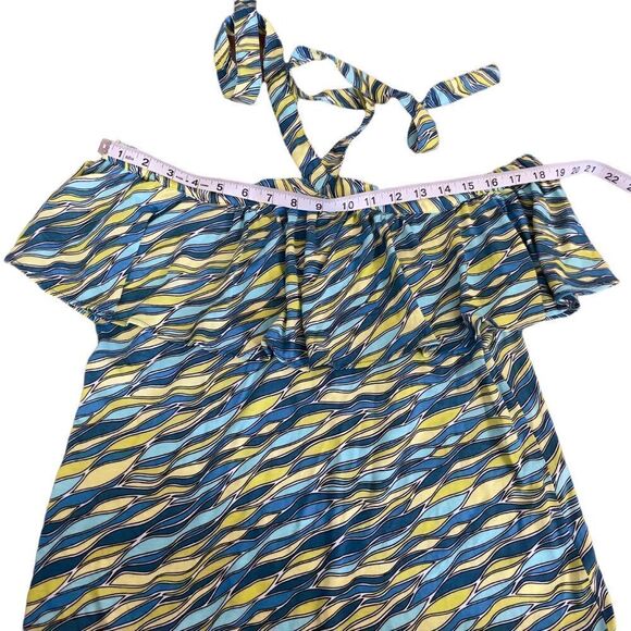 Michael Kors Bright Limeade Off Shoulder Tie Around Neck Size Small - Picture 10 of 15